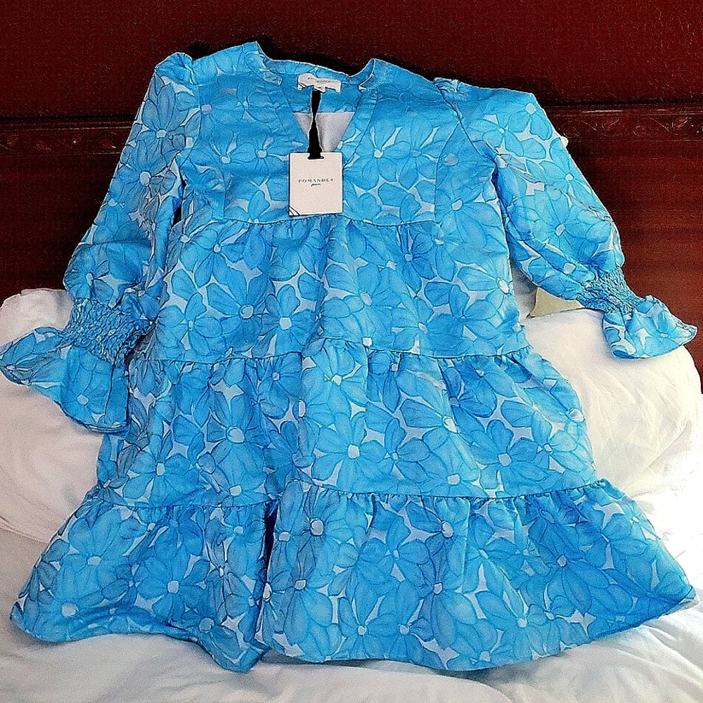 Pomander Place by Tuckernuck sz.M Blue Daisy Fancy Kenzo Dress Also Have In A Sm